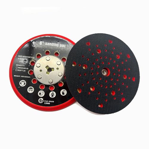 VZU Schleifteller 150mm Klett für Bosch Exzenterschleifer, 6 Zoll 72 Löcher Ersatzteil, Professional Schleifteller Kompatibel mit Bosch GET 75-150, GEX 34-150, RSM6045 VZU Schleifteller 150mm Klett für Bosch Exzenterschleifer, 6 Zoll 72 Löcher Ersatzteil, Professional Schleifteller Kompatibel mit Bosch GET 75-150, GEX 34-150, RSM6045 von VZU