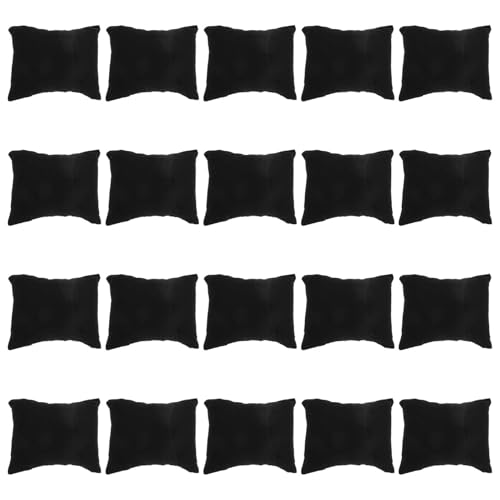 VZXATYOP 20 Stück Schwarze Schmuck-Präsentationskissen Aus Samt for Armbänder Uhren Weiche Box-Einlage Wurfkissen for Schmuckschatullen Und Vitrinen VZXATYOP 20 Stück Schwarze Schmuck-Präsentationskissen Aus Samt for Armbänder Uhren Weiche Box-Einlage Wurfkissen for Schmuckschatullen Und Vitrinen von VZXATYOP