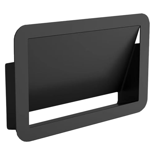VZXATYOP Quadratischer Edelstahl-Mülleimer für die Wandmontage mit seitlich öffnender Klappe und ausbalancierter Scharnier-Innenklappe für Küchen Badezimmer gewerbliche Schränke(BLACK2) von VZXATYOP