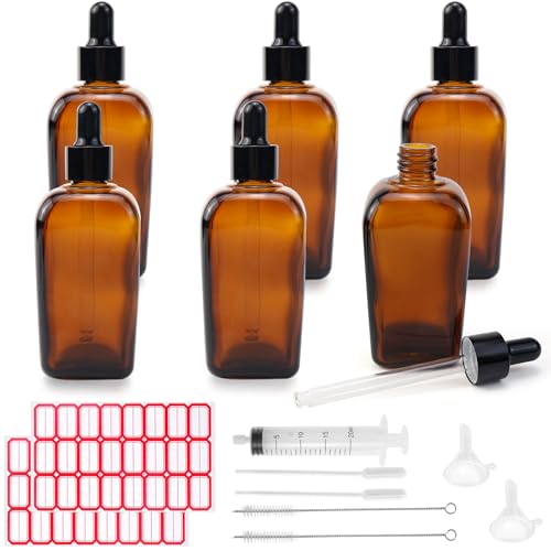 VZXZXE 6Stk 100ml Pipettenflasche glasflaschen liquid flaschen flasche mit pipette Apothekerflasche für Flüssigkeit, Ätherische Öl, Parfümöle, Aromatherapie, Flüssigfarbstoffen Wiederverwendbar VZXZXE 6Stk 100ml Pipettenflasche glasflaschen liquid flaschen flasche mit pipette Apothekerflasche für Flüssigkeit, Ätherische Öl, Parfümöle, Aromatherapie, Flüssigfarbstoffen Wiederverwendbar von VZXZXE