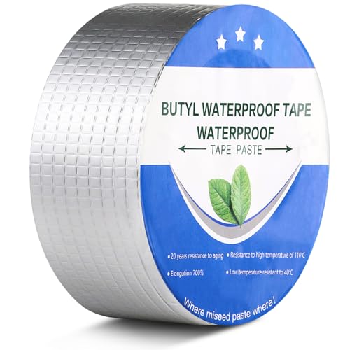 VZXZXE Wasserdichtes Klebeband, Butylband Wasserdicht, Dichtband Wasserleitung, Dichtungsband Selbstklebend Wasserdicht, Reparaturband für Oberflächenrisse, Abflüsse, Rohrbrüche VZXZXE Wasserdichtes Klebeband, Butylband Wasserdicht, Dichtband Wasserleitung, Dichtungsband Selbstklebend Wasserdicht, Reparaturband für Oberflächenrisse, Abflüsse, Rohrbrüche von VZXZXE
