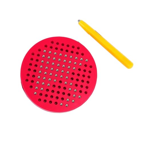 VZZCGJVT Montessori magnetisches Stahlkugel-DIY-Zeichenbrett, wiederbeschreibbar - Enthält Magnettafel, beigefügten Stylus-Stift, 20 doppelseitige Ideenkarten,Rot,Circle VZZCGJVT Montessori magnetisches Stahlkugel-DIY-Zeichenbrett, wiederbeschreibbar - Enthält Magnettafel, beigefügten Stylus-Stift, 20 doppelseitige Ideenkarten,Rot,Circle von VZZCGJVT