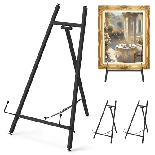 Metall-Staffelei-Ständer 41,9 x 22,1 x 10,9 cm (H x B x T), Tisch-Staffelei für Display, Stativ, Kunst, Bild, Spiegel, moderner Tellerhalter für Display, Foto, Buch, Hochzeitsschild, Menübrett von VZZNN
