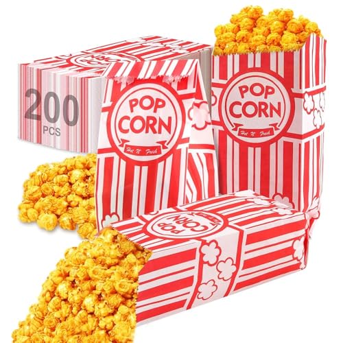 200 Stück Popcorn Tüten, Popcorntüten Klein Popcorn Papiertüten Candy Tüte Pommes Tüten Mikrowellen Popcorn für Party, Kino, Filmabend, Kindergeburtstag, Übernachtungsparty, Popcorn Maschinen 200 Stück Popcorn Tüten, Popcorntüten Klein Popcorn Papiertüten Candy Tüte Pommes Tüten Mikrowellen Popcorn für Party, Kino, Filmabend, Kindergeburtstag, Übernachtungsparty, Popcorn Maschinen von Vachelper