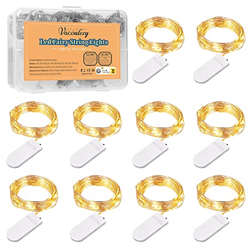 10 Stück LED Lichterkette mit Batterie 10 LEDs Mini Lichterkette Draht 3.3FT Klein Lichterketten mit Batterie 1M Lichterkette Warmweiß für Innen Außen Deko 10 Stück LED Lichterkette mit Batterie 10 LEDs Mini Lichterkette Draht 3.3FT Klein Lichterketten mit Batterie 1M Lichterkette Warmweiß für Innen Außen Deko von Vacoulery