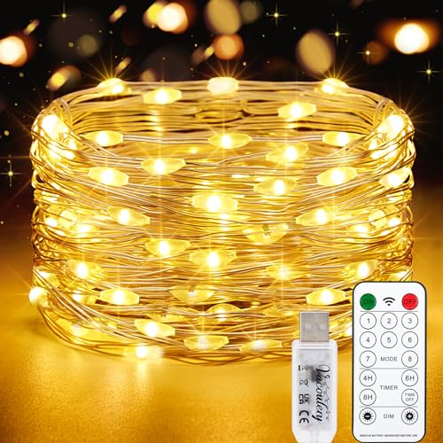 10M 100 LED USB Kupferdraht Lichterkette mit Timer und Fernbedienung 8 Programm Wasserdichte Lichterkette Innen Led Lichterkette für Zimmer, Party, Hochzeit 10M 100 LED USB Kupferdraht Lichterkette mit Timer und Fernbedienung 8 Programm Wasserdichte Lichterkette Innen Led Lichterkette für Zimmer, Party, Hochzeit von Vacoulery