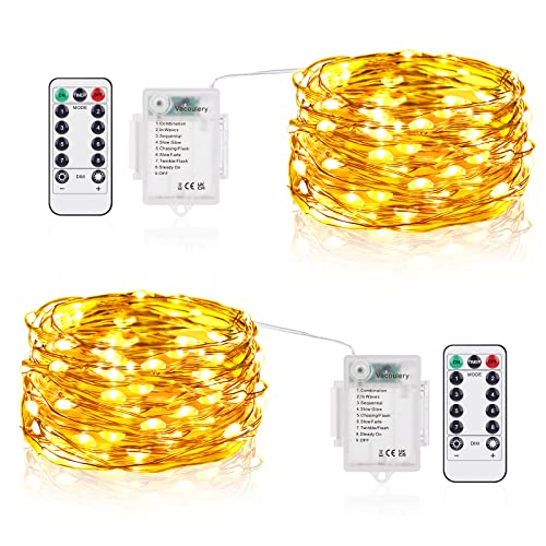 2 x 50er Led Lichterkette mit Batterie, 5M LED Batteriebetrieben Drahtlichterkette mit 8 Programm und Timer für Zimmer, Terrasse, Innen/Außen Dekoration, Beleuchtung Deko 2 x 50er Led Lichterkette mit Batterie, 5M LED Batteriebetrieben Drahtlichterkette mit 8 Programm und Timer für Zimmer, Terrasse, Innen/Außen Dekoration, Beleuchtung Deko von Vacoulery