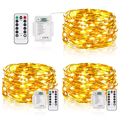 Vacoulery 3 x 50er Lichterkette Batterie Timer, 5M Micro LED mit Timer Batteriebetrieb 8 Programm für Party, Garten, Hochzeit, Beleuchtung Deko Vacoulery 3 x 50er Lichterkette Batterie Timer, 5M Micro LED mit Timer Batteriebetrieb 8 Programm für Party, Garten, Hochzeit, Beleuchtung Deko von Vacoulery