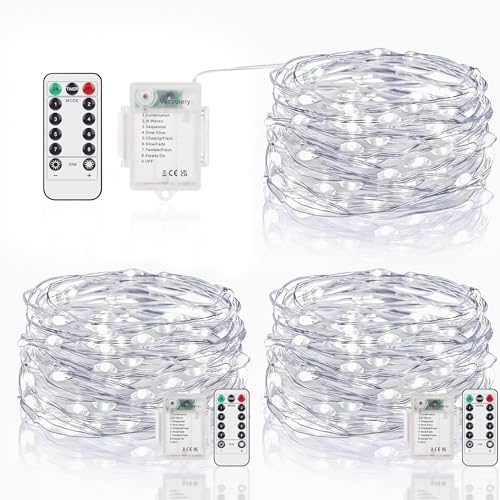 Vacoulery 3 x 50er Lichterkette Batterie Timer, 5M Micro LED mit Timer Batteriebetrieb 8 Programm für Party, Garten, Hochzeit, Beleuchtung Deko Vacoulery 3 x 50er Lichterkette Batterie Timer, 5M Micro LED mit Timer Batteriebetrieb 8 Programm für Party, Garten, Hochzeit, Beleuchtung Deko von Vacoulery