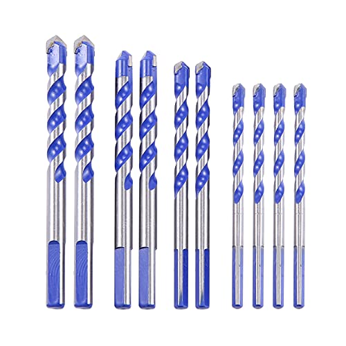 Vadillo 10 Stück Serienbohrer aus Hartmetall, befestigt, für Holz, Metall, Porzellan, Stahl, Keramikfliesen, Beton, Ziegel, Kunststoff, Holz (6, 8, 10, 12 mm) von Vadillo