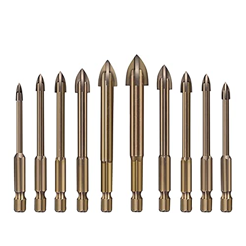 Vadillo Universelles Bohrwerkzeug, effizient, 10 Stück, Werkzeug für Bohrspitzen aus Legierung, Kreuzschlitz, multifunktional, Hartmetallbohrer-Set Vadillo Universelles Bohrwerkzeug, effizient, 10 Stück, Werkzeug für Bohrspitzen aus Legierung, Kreuzschlitz, multifunktional, Hartmetallbohrer-Set von Vadillo