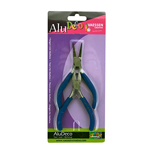 Vaessen Creative Alu Deco Pliers Sidecutter Plus Round Nose, Metall, blau, 12 x 8 x 1,5 cm von Vaessen Creative