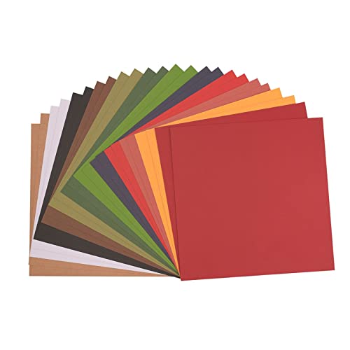 Vaessen Creative Florence Cardstock Papier Multipack Weihnachten, 24 Bögen aus 216 g/m² Strukturiertem Papier, 30,5 x 30,5 cm, Kraftpapier für Scrapbooking, Karten Basteln und Stanzen von Vaessen Creative