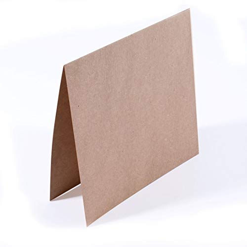 Florence Double cards 200g 15,5x15,5cm 25pcs kraft, Braun Florence Double cards 200g 15,5x15,5cm 25pcs kraft, Braun von Vaessen Creative