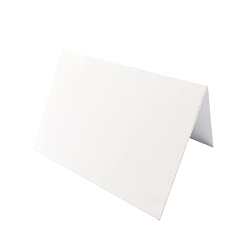 Florence Glatte Doppelkarten, Klappkarten, Weiß, 300 Gramm/m², 50 Stück, 10,5 cm x 14,8 cm, um Geburtskarten, Hochzeitskarten, Geburtstagskarten, Papierbasteleien zu erstellen von Vaessen Creative