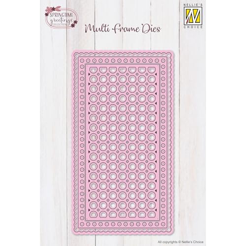Nellie's Choice MFD177 Stanzschablone für Ostern mit Kreise-3 Multi Frame Dies-Stanzform von 8 x 14,5 cm geignet für Stanzmaschine-Bastelzubehör für Karten Basteln und Scrapbooking, Rosa, One Size von Vaessen Creative
