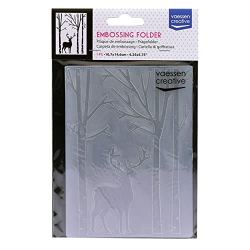 Vaessen Creative 100605-030 Prägefolder, REH im Wald, 14,6 x 10,8 x 0,5 cm, 1 Stück, für Geburtstagskarten, Geburtskarten, Weihnachtskarten und Papierbasteleien, transparent, 5,7x4,25x0,19 inches Vaessen Creative 100605-030 Prägefolder, REH im Wald, 14,6 x 10,8 x 0,5 cm, 1 Stück, für Geburtstagskarten, Geburtskarten, Weihnachtskarten und Papierbasteleien, transparent, 5,7x4,25x0,19 inches von Vaessen Creative