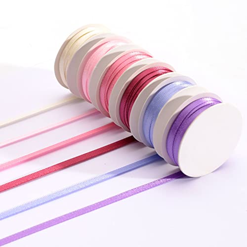 Vaessen Creative 11005-211 Organza Set Babyrosa, 6 Verschiedene Farben, 3 mm x 2 m Organzaband mit Webkanten, Schleifenband, Dekoband, Geschenkband zur Geburt und Taufe von Mädchen Vaessen Creative 11005-211 Organza Set Babyrosa, 6 Verschiedene Farben, 3 mm x 2 m Organzaband mit Webkanten, Schleifenband, Dekoband, Geschenkband zur Geburt und Taufe von Mädchen von Vaessen Creative