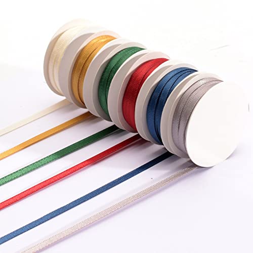 Vaessen Creative 11005-216 Organza Set Weihnachten, 6 Verschiedene Farben, 3 mm x 2 m Organzaband mit Webkanten, Schleifenband, Dekoband, Geschenkband für die Weihnachtsdeko, Multi Vaessen Creative 11005-216 Organza Set Weihnachten, 6 Verschiedene Farben, 3 mm x 2 m Organzaband mit Webkanten, Schleifenband, Dekoband, Geschenkband für die Weihnachtsdeko, Multi von Vaessen Creative