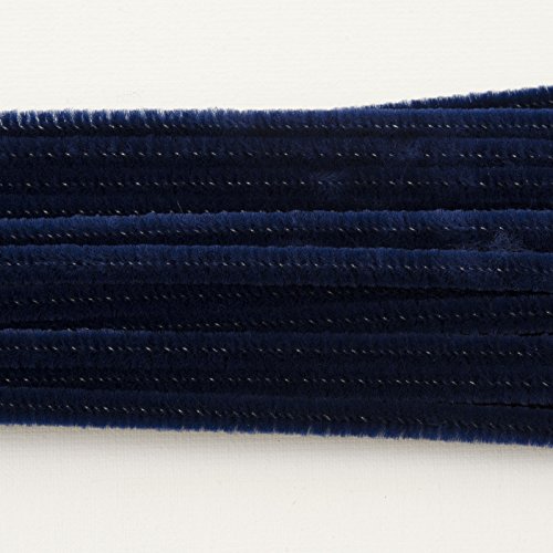Vaessen Creative 1601-411 Pfeifenreiniger zum Basteln und Dekorieren, Cheniulle, Navy Blau, 30 x 0.6 x 0.5 cm, 25-Einheiten von Vaessen Creative