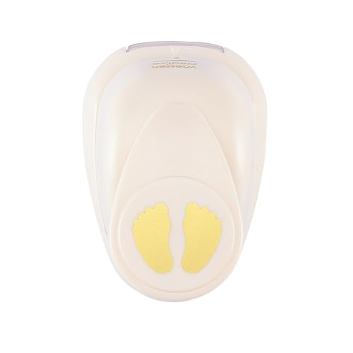 Vaessen Creative 21435-025 Motivstanzer, Medium Stanzer Babyfüße, Ausstanzung 2,5 cm Weit, Metall, lila, 6.5 x 4.5 x 4.4 cm von Vaessen Creative