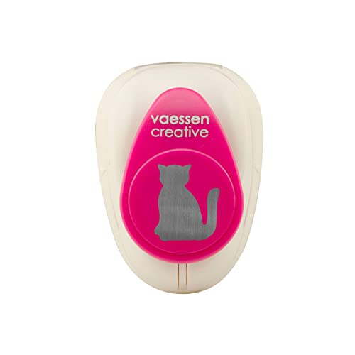 Vaessen Creative 21435-524 Motivstanzer, Medium Stanzer Katze, Ausstanzung 2,5 cm Weit, Metall, lila, 6.5 x 4.5 x 4.4 cm von Vaessen Creative
