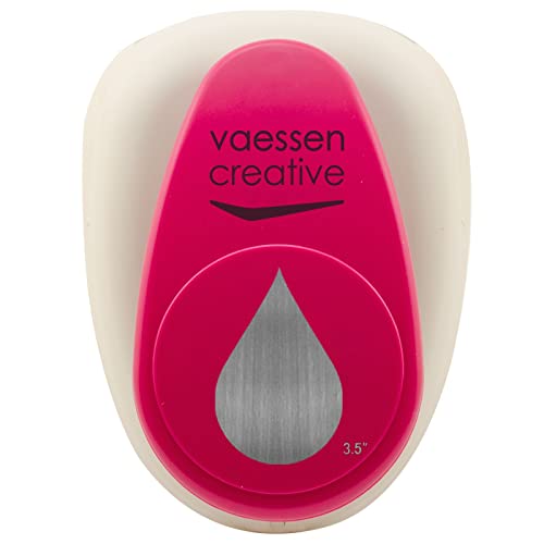 Vaessen Creative 21493-007 Motivstanzer Tropfen Giant, 89 x 57 mm, Kleiner Motivlocher Aus Metall und Plastik, Ausgestanztes Motiv, Zum Basteln Mit Papier, Kunststoff, weiß/rosa, 5.8 x 8.9 cm Vaessen Creative 21493-007 Motivstanzer Tropfen Giant, 89 x 57 mm, Kleiner Motivlocher Aus Metall und Plastik, Ausgestanztes Motiv, Zum Basteln Mit Papier, Kunststoff, weiß/rosa, 5.8 x 8.9 cm von Vaessen Creative