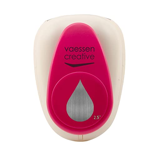 Vaessen Creative 21497-005 Motivstanzer Tropfen Jumbo +, 63 x 40 mm, Kleiner Motivlocher Aus Metall und Plastik, Ausgestanztes Motiv, Zum Basteln Mit Papier, Kunststoff, weiß/rosa, 4.2 x 6.4 cm Vaessen Creative 21497-005 Motivstanzer Tropfen Jumbo +, 63 x 40 mm, Kleiner Motivlocher Aus Metall und Plastik, Ausgestanztes Motiv, Zum Basteln Mit Papier, Kunststoff, weiß/rosa, 4.2 x 6.4 cm von Vaessen Creative