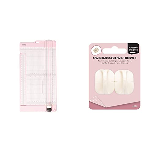 Vaessen Creative 2207-110 Papierschneider zum Schneiden und Falzen Rosa, 15,2 x 30,5 cm & Ersatzklingen Papierschneidemaschine Gerade Klinge | Plastik, weiß, 2 x 1 x 0.5 cm Vaessen Creative 2207-110 Papierschneider zum Schneiden und Falzen Rosa, 15,2 x 30,5 cm & Ersatzklingen Papierschneidemaschine Gerade Klinge | Plastik, weiß, 2 x 1 x 0.5 cm von Vaessen Creative