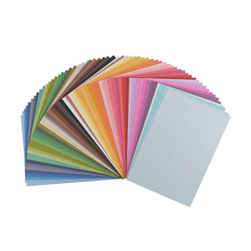 Vaessen Creative 2927-990 Florence Cardstock Papier, Helle Farben, 216 Gramm/m², DIN A4, 60 Stück, Textur, für Scrapbooking, Kartenherstellung, Stanzen und andere Papierbasteleien, Multi von Vaessen Creative