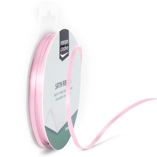 Vaessen Creative 301002-0006 Satinband Rosa, 3 mm x 10 Meter, Schleifenband, Dekoband, Geschenkband und Stoffband für Hochzeit, Taufe und Geburtstagsgeschenke, 3MM Vaessen Creative 301002-0006 Satinband Rosa, 3 mm x 10 Meter, Schleifenband, Dekoband, Geschenkband und Stoffband für Hochzeit, Taufe und Geburtstagsgeschenke, 3MM von Vaessen Creative