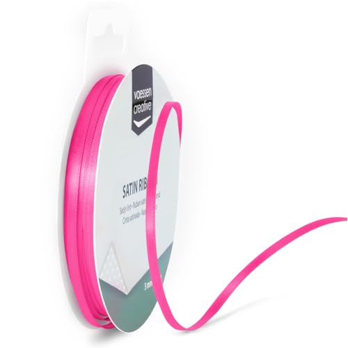 Vaessen Creative Satinband 3mmx10m Rosa, Schleifenband, Dekoband, Bänder zum Basteln, Stoffbänder für Hochzeit, Taufe Und Geburtstagsgeschenke Vaessen Creative Satinband 3mmx10m Rosa, Schleifenband, Dekoband, Bänder zum Basteln, Stoffbänder für Hochzeit, Taufe Und Geburtstagsgeschenke von Vaessen Creative