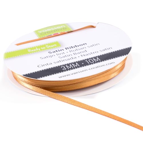 Vaessen Creative 301002-0021 Satinband Hellbraun, 3 mm x 10 Meter, Schleifenband, Dekoband, Geschenkband und Stoffband für Hochzeit, Taufe und Geburtstagsgeschenke, 3MM Vaessen Creative 301002-0021 Satinband Hellbraun, 3 mm x 10 Meter, Schleifenband, Dekoband, Geschenkband und Stoffband für Hochzeit, Taufe und Geburtstagsgeschenke, 3MM von Vaessen Creative