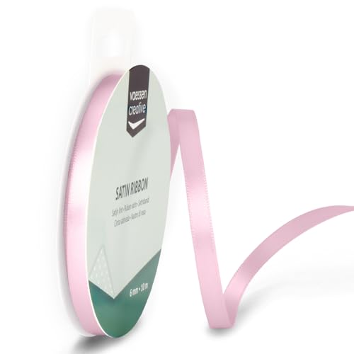 Vaessen Creative 301002-1006 Satinband Rosa, 6 mm x 10 Meter, Schleifenband, Dekoband, Geschenkband und Stoffband für Hochzeit, Taufe und Geburtstagsgeschenke, Satin, 6MM Vaessen Creative 301002-1006 Satinband Rosa, 6 mm x 10 Meter, Schleifenband, Dekoband, Geschenkband und Stoffband für Hochzeit, Taufe und Geburtstagsgeschenke, Satin, 6MM von Vaessen Creative