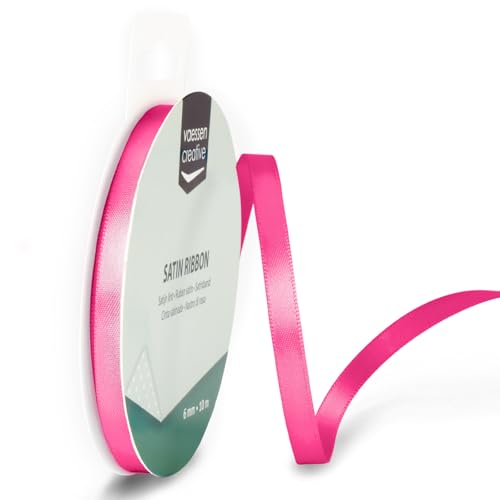 Vaessen Creative Satinband 6mmx10m Rosa, Schleifenband, Dekoband, Bänder zum Basteln, Stoffbänder für Hochzeit, Taufe Und Geburtstagsgeschenke Vaessen Creative Satinband 6mmx10m Rosa, Schleifenband, Dekoband, Bänder zum Basteln, Stoffbänder für Hochzeit, Taufe Und Geburtstagsgeschenke von Vaessen Creative