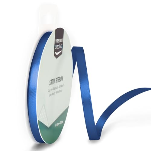 Vaessen Creative Satinband 6mmx10m Blau, Schleifenband, Dekoband, Bänder zum Basteln, Stoffbänder für Hochzeit, Taufe Und Geburtstagsgeschenke Vaessen Creative Satinband 6mmx10m Blau, Schleifenband, Dekoband, Bänder zum Basteln, Stoffbänder für Hochzeit, Taufe Und Geburtstagsgeschenke von Vaessen Creative