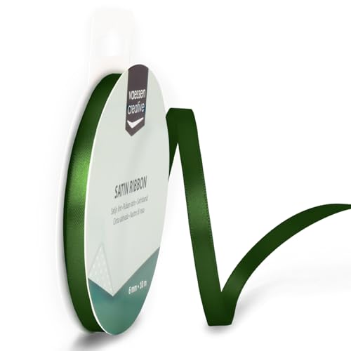 Vaessen Creative 301002-1019 Satinband Dunkelgrün, 6 mm x 10 Meter, Schleifenband, Dekoband, Geschenkband und Stoffband für Hochzeit, Taufe und Geburtstagsgeschenke, 6MM Vaessen Creative 301002-1019 Satinband Dunkelgrün, 6 mm x 10 Meter, Schleifenband, Dekoband, Geschenkband und Stoffband für Hochzeit, Taufe und Geburtstagsgeschenke, 6MM von Vaessen Creative