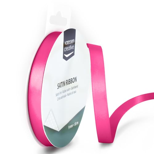 Vaessen Creative 301002-2007 Satinband Pink, 9 mm x 10 Meter, Schleifenband, Dekoband, Geschenkband und Stoffband für Hochzeit, Taufe und Geburtstagsgeschenke, 9MM Vaessen Creative 301002-2007 Satinband Pink, 9 mm x 10 Meter, Schleifenband, Dekoband, Geschenkband und Stoffband für Hochzeit, Taufe und Geburtstagsgeschenke, 9MM von Vaessen Creative