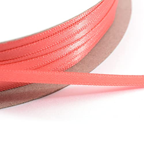 Vaessen Creative Satinband 3mmx100m Pastell Rot, Schleifenband, Dekoband, Bänder zum Basteln, Stoffbänder für Hochzeit, Taufe Und Geburtstagsgeschenke von Vaessen Creative