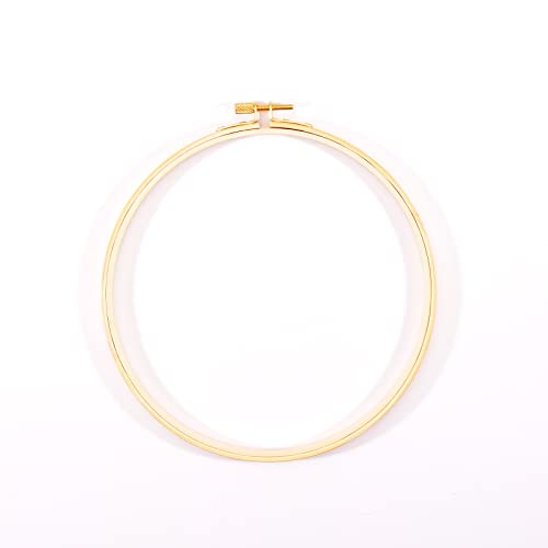 Vaessen Creative 701003-003 Bambus Stickrahmen zum Basteln, Ø 20 cm, Traumfänger, Kreuzstich Rahmen, Kranz Ring für Makramee Wand hängend, häkeln, Boho-Dekor und mehr, Metall, Natur von Vaessen Creative