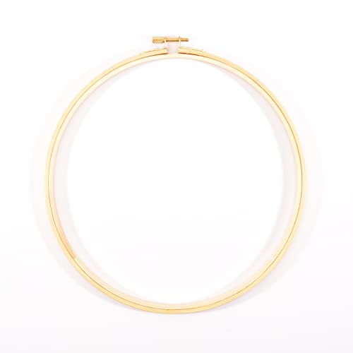 Vaessen Creative 701003-004 Bambus Stickrahmen zum Basteln, Ø 25 cm, Traumfänger, Kreuzstich Rahmen, Kranz Ring für Makramee Wand hängend, häkeln, Boho-Dekor und mehr, Natur von Vaessen Creative