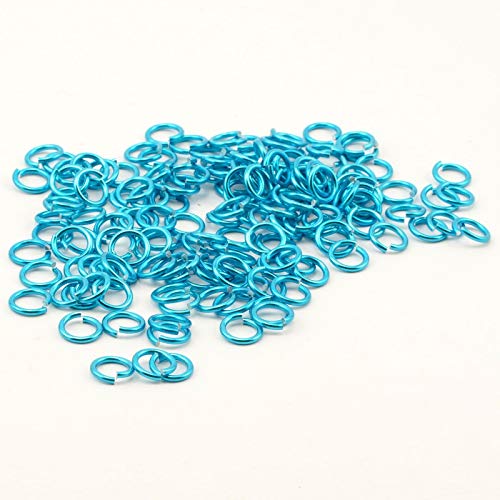 Vaessen Creative Alu Deco Biegeringe | 10 mm | Blau | 135 Stück, Aluminium, Turquoise, 1 x 1 x 0,2 cm, 135-Einheiten von Vaessen Creative
