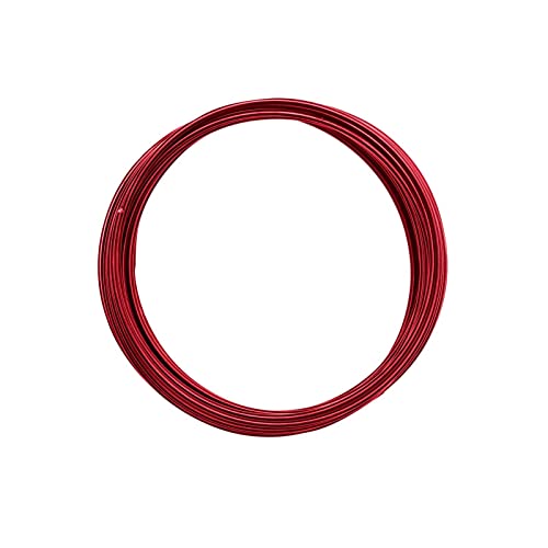 Vaessen Creative Basteldraht und Schmuckdraht 5 m x 2 mm Rot – Flexibler Draht zum Basteln für Blumenkranz, Scmuckherstellung und Modellbau von Vaessen Creative