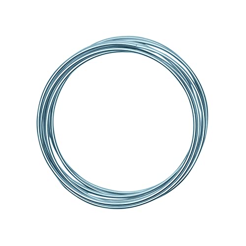 Vaessen Creative 24237-021 Aluminiumdraht, Eisblau, 3mm x 3m, Aluminium Wire, Basteldraht, Dekodraht, Floristikdraht Aludraht Schmuck 3 mm x 3 Meter | Biegsam Schmuckdraht, 300 x 3 x 3 cm von Vaessen Creative