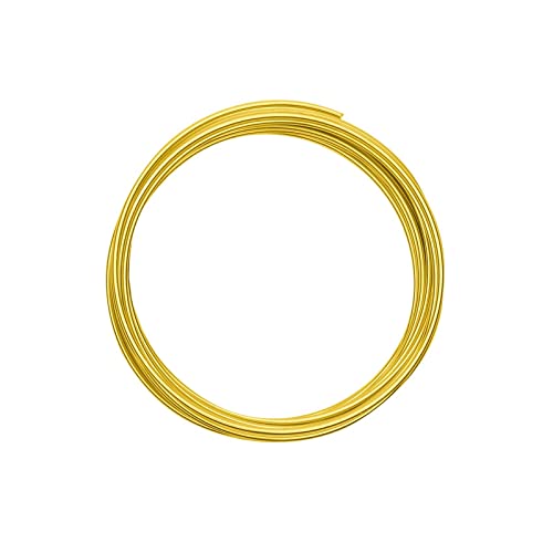 Vaessen Creative Basteldraht und Schmuckdraht 5 m x 2 mm Sunny Yellow – Flexibler Draht zum Basteln für Blumenkranz, Scmuckherstellung und Modellbau von Vaessen Creative