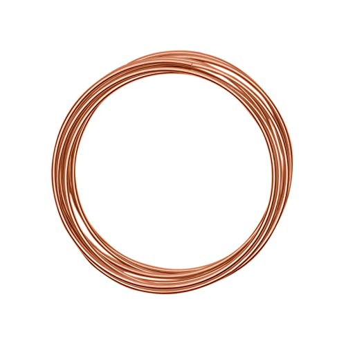 Vaessen Creative Aluminiumdraht, 3mm x 3m, Aluminium Wire, Basteldraht, Dekodraht, Floristikdraht Aludraht Schmuck 3 mm x 3 Meter | Biegsam Schmuckdraht Kupfer Orange, 300 x 3 x 3 cm, 3 von Vaessen Creative