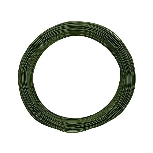 Vaessen Creative Basteldraht und Schmuckdraht 110 m x 1,5 mm Dark Green – Flexibler Draht zum Basteln für Blumenkranz, Scmuckherstellung und Modellbau von Vaessen Creative