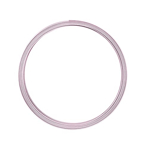 Vaessen Creative Aluminiumdraht, Rosa, 5 x 1mm, 5m, Aluminium Wire, Basteldraht, Dekodraht, Floristikdraht Aludraht Flach Schmuck 5 x 1 mm x 5 Meter | Biegsam Schmuckdraht Rose, 500 x 0.5 x 0.1 cm, 5 von Vaessen Creative