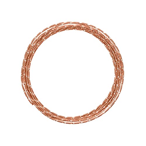 Vaessen Creative Aluminiumdraht, m, Aluminium Wire, Basteldraht, Dekodraht, Floristikdraht Aludraht Diamant Schmuck 2 mm x 5 Meter | Biegsam Schmuckdraht Kupfer, orange Copper, 500 x 0.2 x 0.2 cm von Vaessen Creative