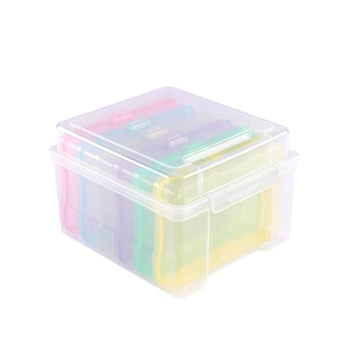 Vaessen Creative Aufbewahrungsbox Transparent mit Deckel von 21 x 18,5 x 14 cm - Mit 6 Döschen von 17 x 12 x 3 cm - Für Basteln, Diamond Painting, Scrapbooking und Schmuckherstellung Vaessen Creative Aufbewahrungsbox Transparent mit Deckel von 21 x 18,5 x 14 cm - Mit 6 Döschen von 17 x 12 x 3 cm - Für Basteln, Diamond Painting, Scrapbooking und Schmuckherstellung von Vaessen Creative